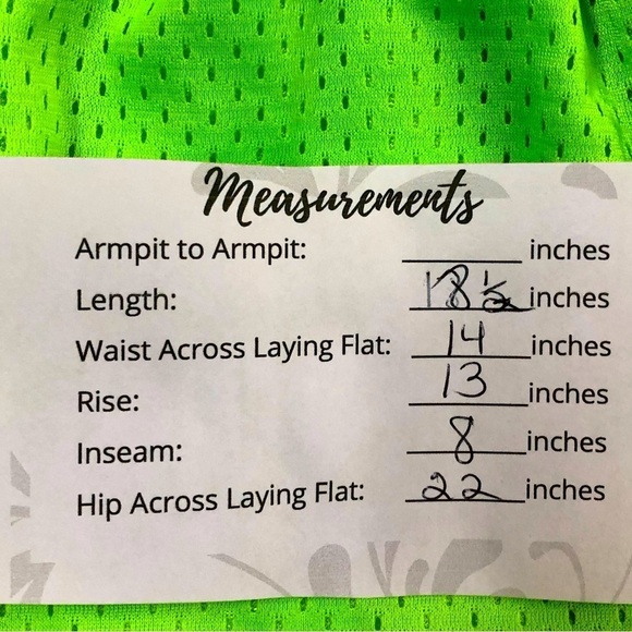 MTA sport shorts mesh neon green long pull-on Medium - Picture 4 of 5